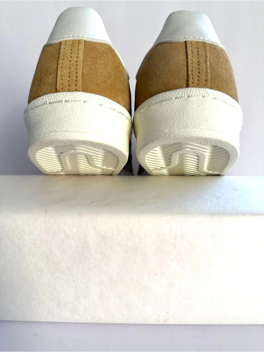 ADIDAS MEN CAMPUS 80s MESA GOLDEN BROWN/WHITE/OFF WHITE SNEAKERS RARE NEW Sz7.5